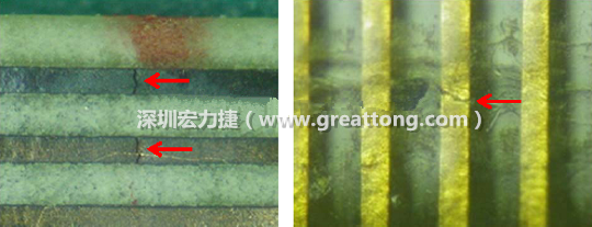 如果擔(dān)心這個方法可能對弄斷銅箔線路，也可以試著將銅箔線路旁沒有銅箔的位置切開，然后試著撕開剝離外層護(hù)膜(cover film)，達(dá)到相同的目的