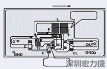 圖2：升壓電路的PCB設(shè)計(jì)示例。