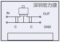 圖3：降壓電路的PCB設(shè)計(jì)示例。