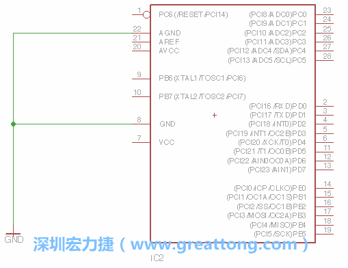 排針的用途是連接微控制器的輸出和輸入，它提供了一個平臺給焊線和針腳。