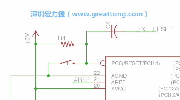 很多PCB設(shè)計者的設(shè)計不符合人體工學(xué)，他們使用很小的按鈕、不方便的元件配置和難以解讀的標簽，千萬不要變成這樣！這次我們的設(shè)計有一個大小合適的重置按鈕（reset button）和可以清楚辨認是否已經(jīng)接上電源的LED指示燈。
