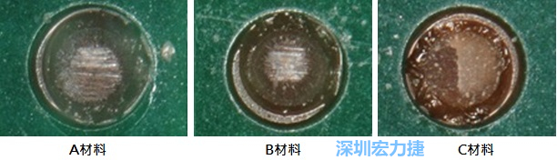 圖14- 冷球拉力試驗(yàn)后，光學(xué)顯微鏡下的失效模式