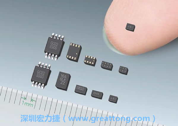 常規(guī)IC與WLP制作的封裝設(shè)計元件，尺寸有極大的差異，WLP僅需晶粒尺寸就有相同的電氣特性。